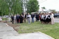 Закладка капсулы под строительство памятника  основателю Введенского Владычнего женского монастыря Преподобному Варлааму Серпуховскому
